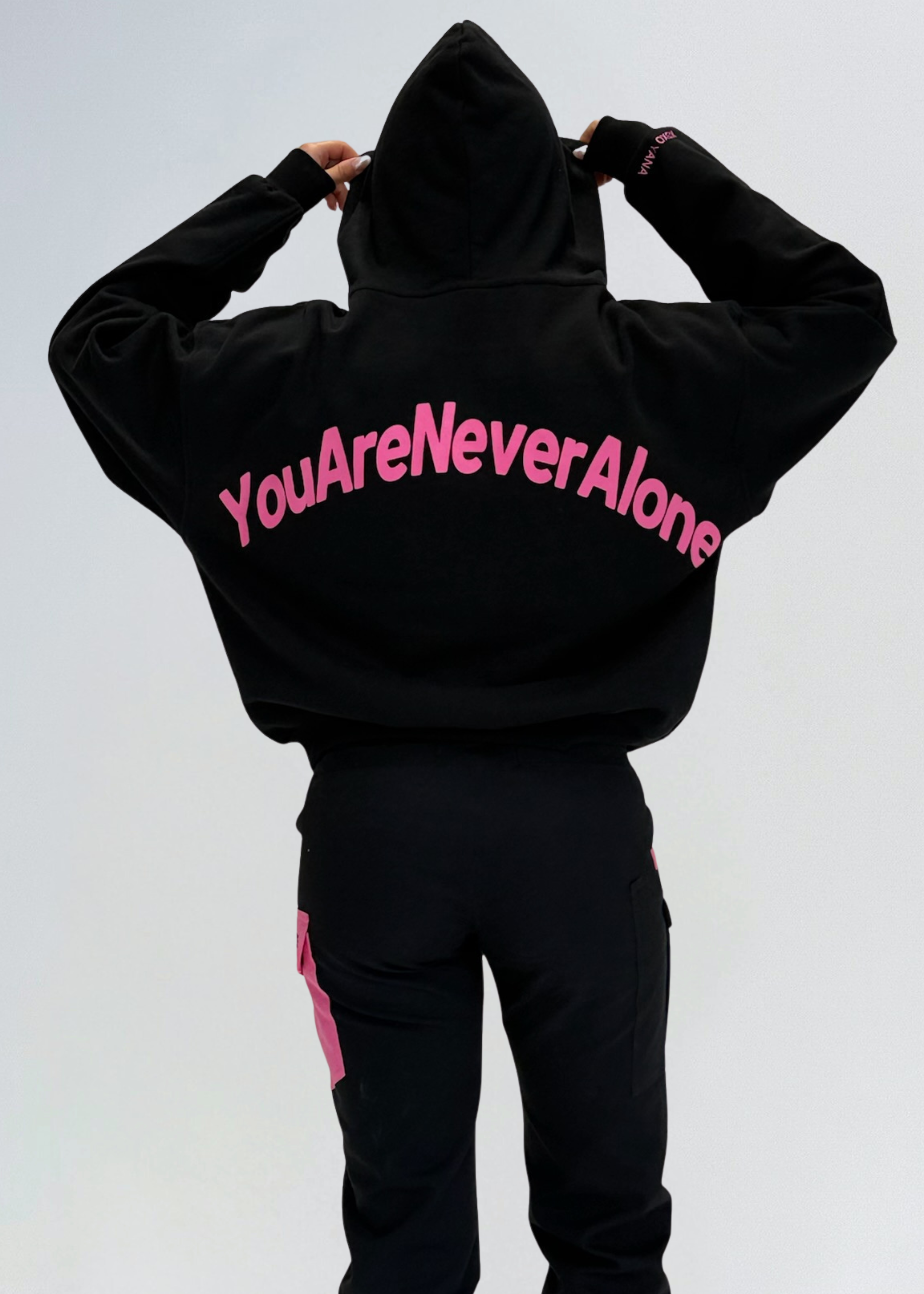 YOU ARE NEVER ALONE Black Hoodie (PREORDER)