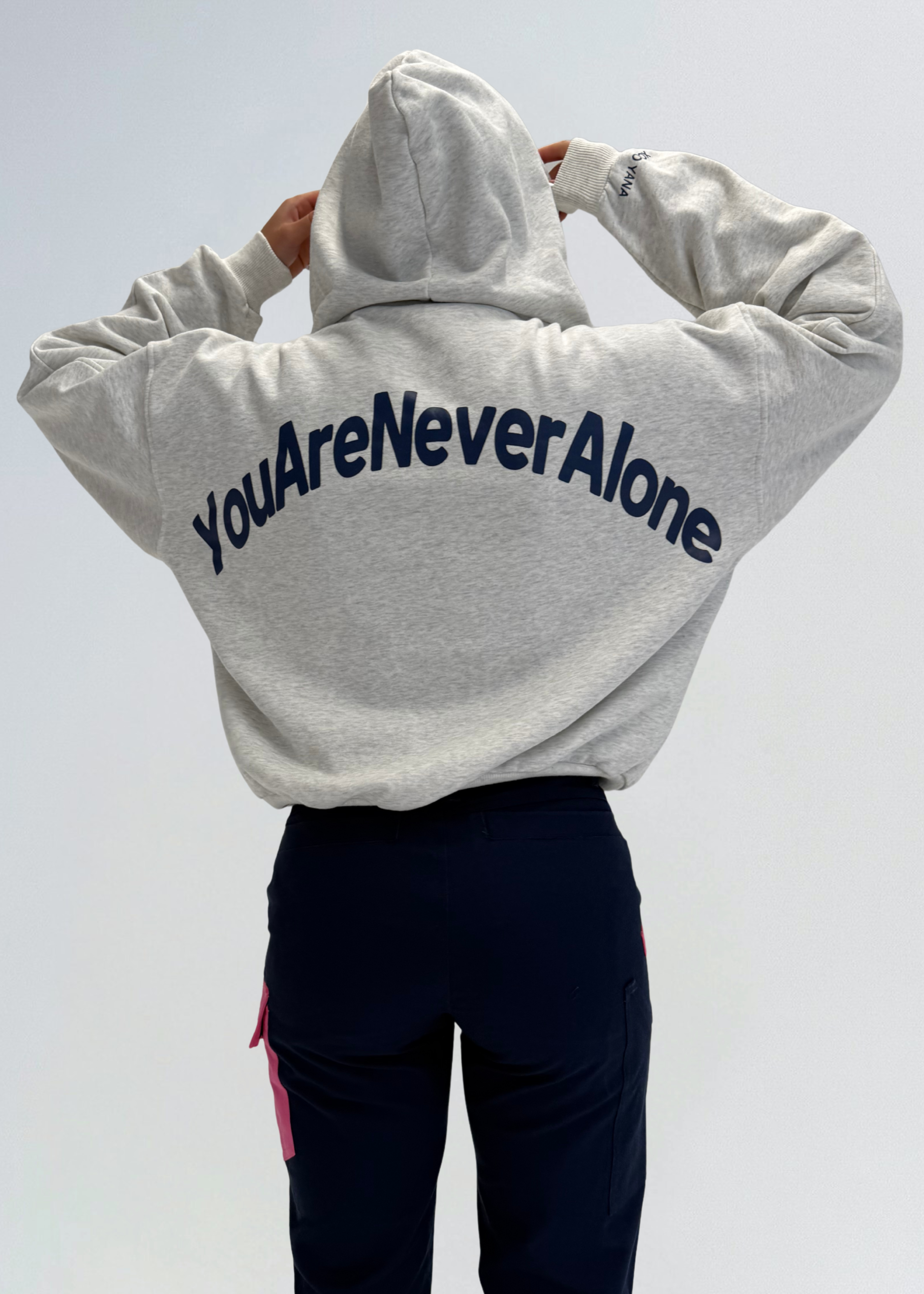 YOU ARE NEVER ALONE Grey Hoodie (PREORDER)