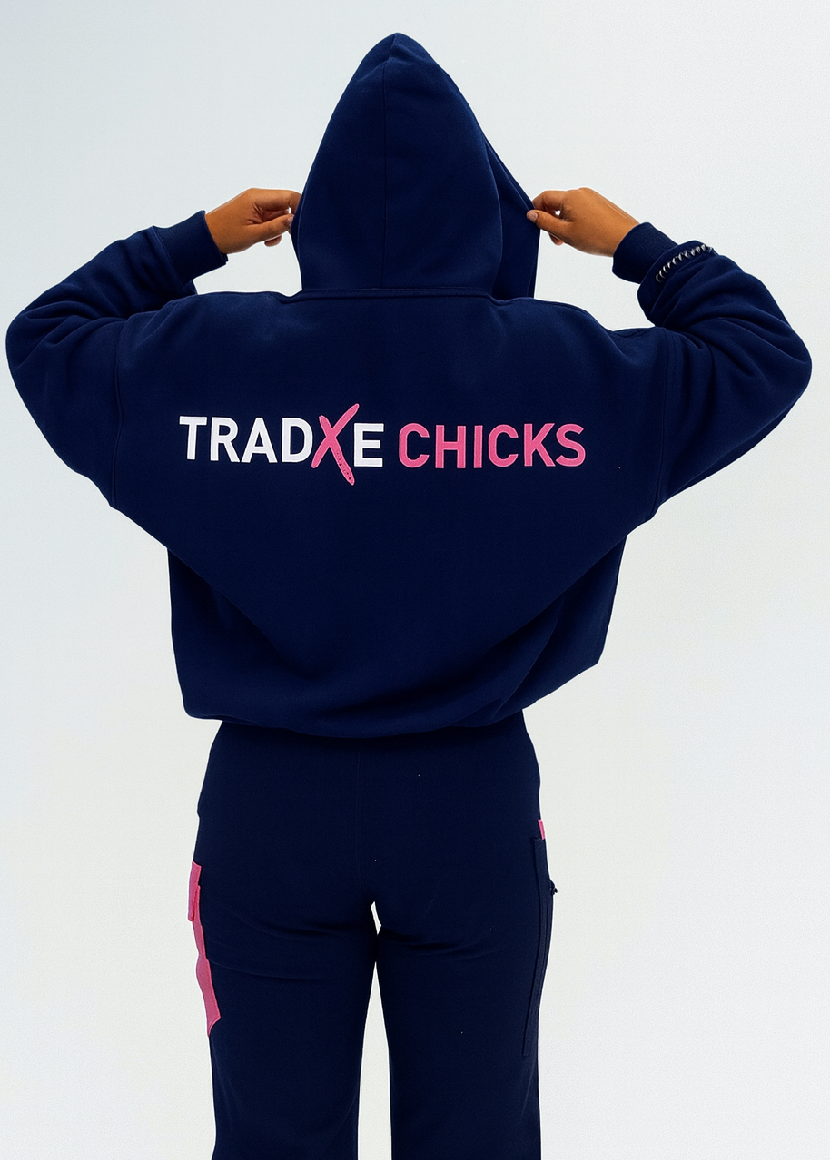TRADXE CHICKS Hoodie Navy