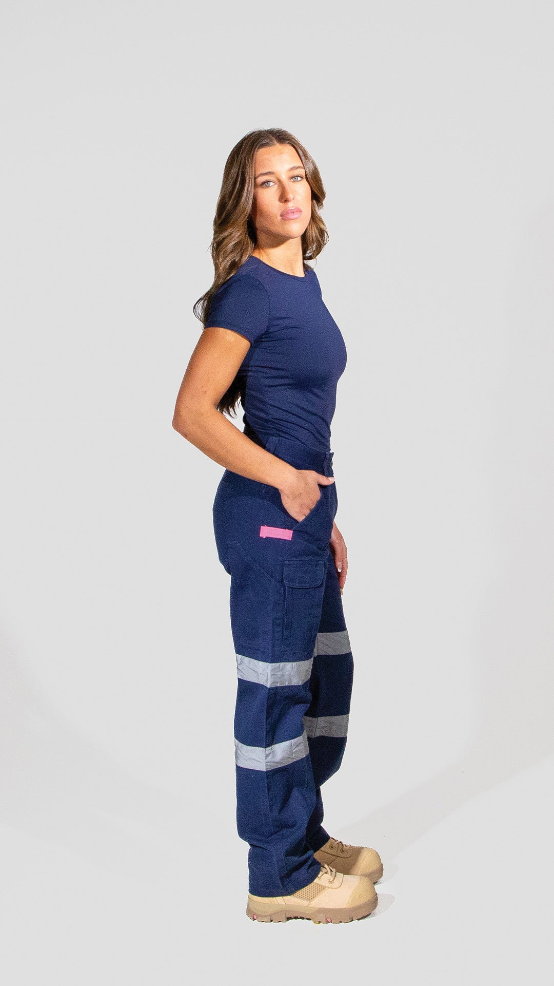 Work Pants Navy Reflective